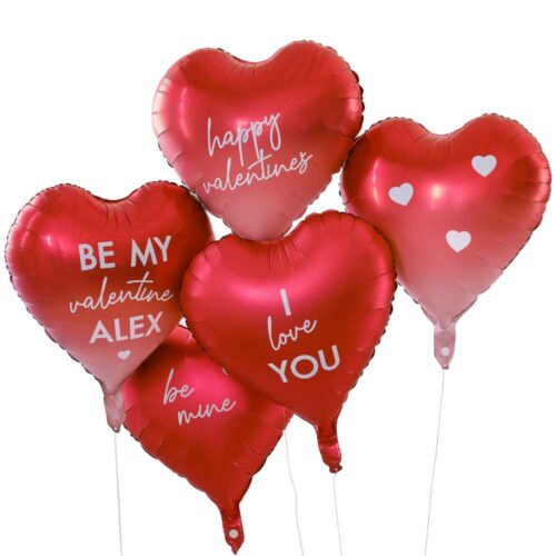 Customisable Heart Foil Balloons