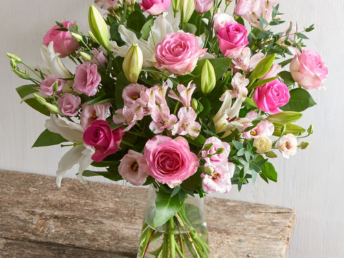 Roses and Lilly’s Vase Arrangement